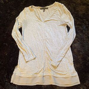 White House Black Market Gray Long Sleeve